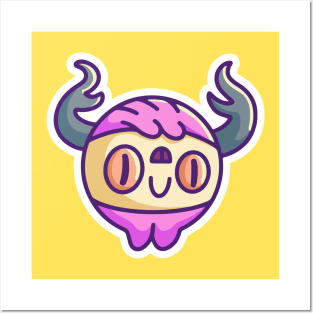 Cute Monster Head 10 Posters and Art